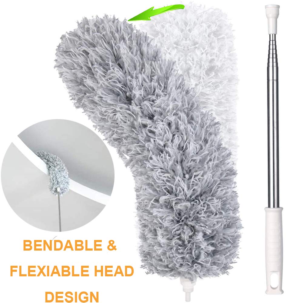 Microfiber Dusters for Cleaning, Telescoping Feather Duster with 100 inches Extendable Handle Pole, Dusting Cleaning Tools for Cleaning High Ceiling, Ceiling Fan, Blinds, Cobwebs, Furniture, Cars Microfiber Dusters for Cleaning, Telescoping Feather Duster with 100 inches Extendable Handle Pole, Dusting Cleaning Tools for Cleaning High Ceiling, Ceiling Fan, Blinds, Cobwebs, Furniture, Cars
